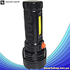 Ліхтар ручний PANTHER PT-8915 3W з бічною лампою, потужний світлодіодний ліхтарик з акумулятором, заряджання від USB, фото 7
