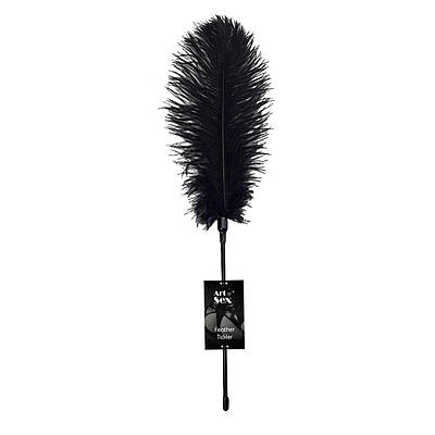 Лоскоталкалка зі страусиним пером Art of Sex — Feather Tickler, колір Чорний
