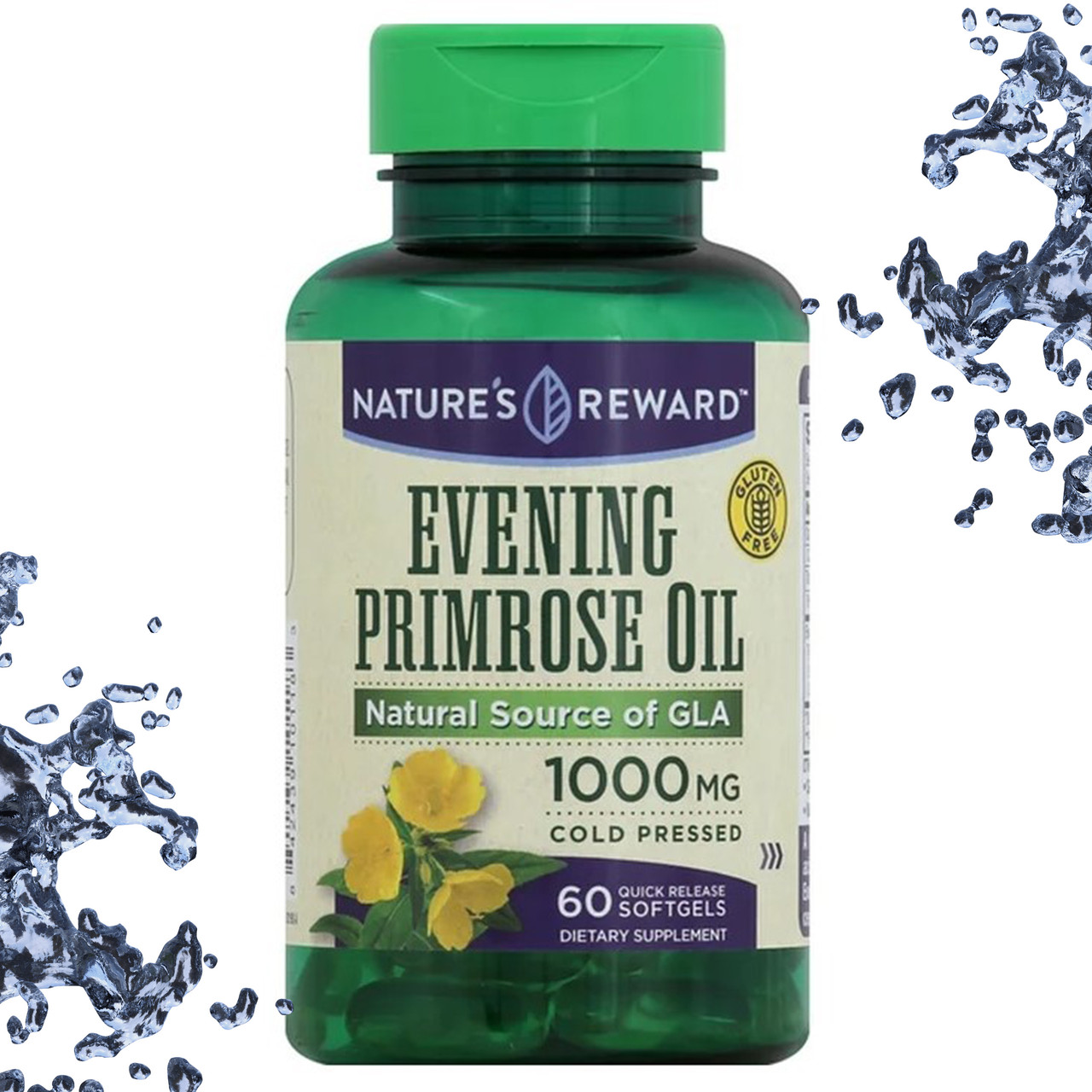 Добавка для жінок Nature's Reward Evening Primrose Oil 1000 мг 60 гелевих капсул