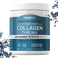 Колаген Порошок Piping Rock Collagen Type I & III 6700 мг на порцію Powder, 198 г