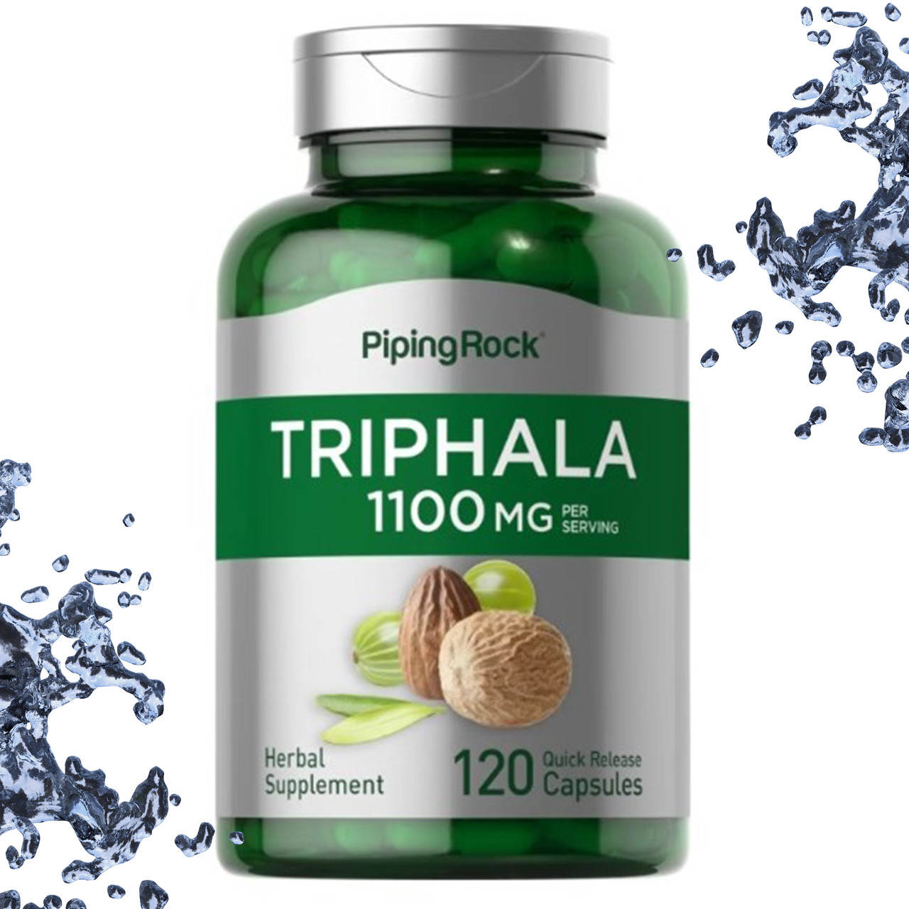 Травлення, нервова система Piping Rock Triphala Трифала 1100 мг на порцію 120 капсул