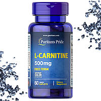 Для похудения и мозга Puritan's Pride L-Carnitine Л-Карнитин 500 мг 60 таблеток (каплетс)