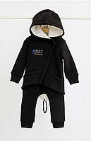 Дитячий спортивний теплий костюм на флісі Brave розмір 68 (3-6 місяців) MagBaby Чорний