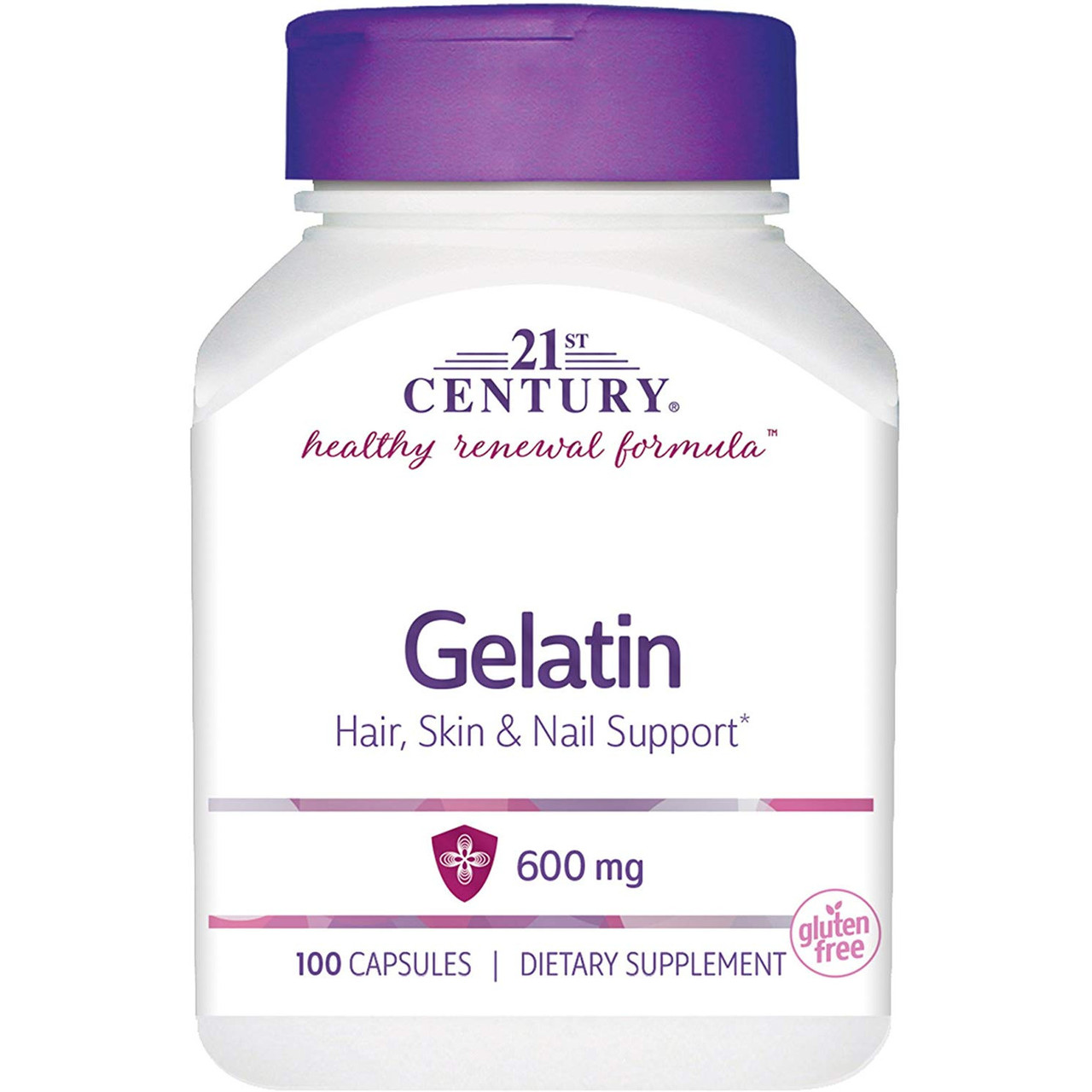 Гідролізат желатину 21st Century Gelatin 600 mg 100 Capsules
