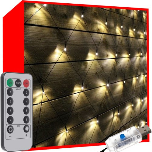 Світлова завіса гірлянда 160 LED USB теплий білий + пульт 19762