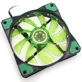 Кулер для корпусу 120 мм, з LED-підсвіткою (Зелений) 33 світлодіоди