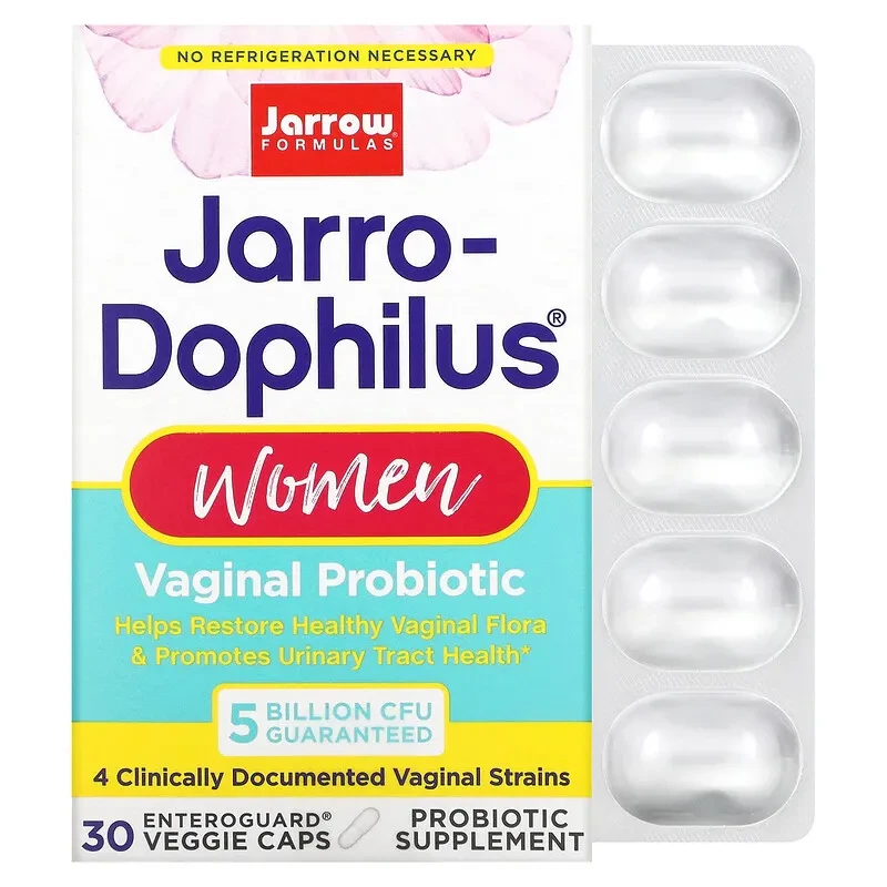 Jarrow Formula, Jarro-Dophilus, вагінальний пробіотик, для жінок, 5 млрд КУО, 30 вегетаріанських капсул