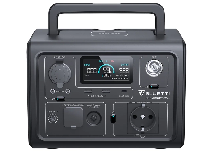 Bluetti EB3A 600W/268Wh Зарядна станція чиста синусоїда