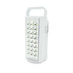 DR Ліхтар переносний ALMANA DL-2424LED, 2 режими (16+8Led), вбудований акум, корпус пластмас, кабель 220 В,