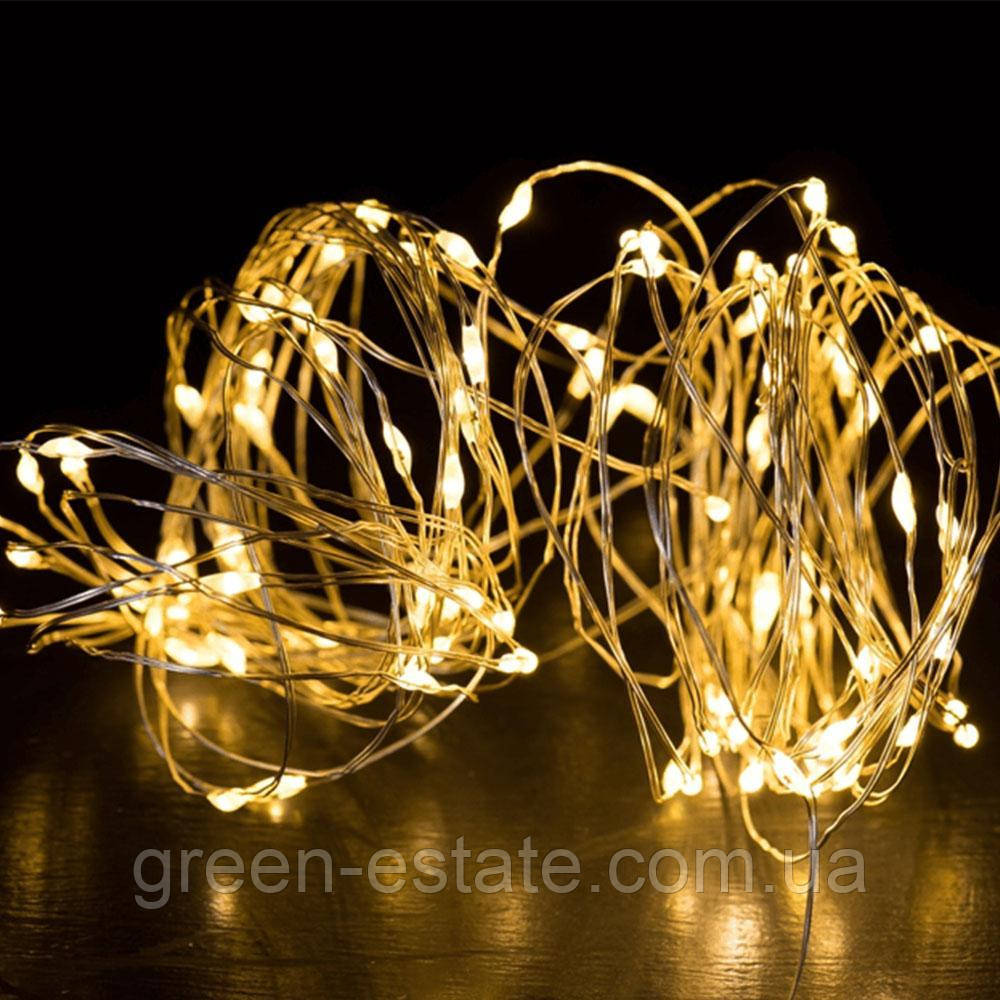 Гірлянда роса на батарейках 10 м