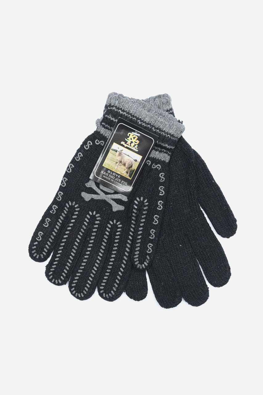 Рукавички підліткові для хлопчика чорного кольору на 12-15 років 152829P, фото 1