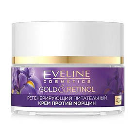 Крем Eveline Cosmetics GOLD & RETINOL 40+ проти зморшок регенеруючий живильний 50 мл