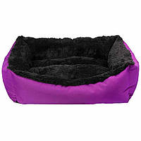 Лежак для тварини JELLYBEAN ,прямокутний (фіолет/чорний) 50*38*19 см S