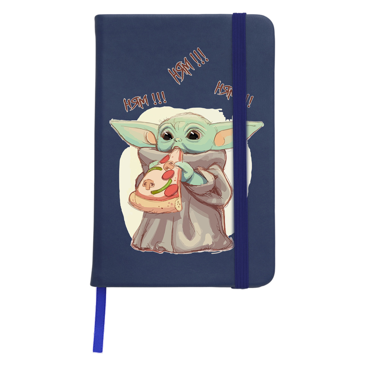 Блокнот софт тач в лінію А5 96 арк. Грогу піца(Grogu Baby Yoda)