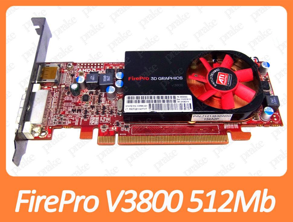 Уцінка — відеокарта ATI FirePro V3800 512 Mb PCI-Ex DDR3 64bit (DVI + DP) низькопрофільна, фото 1
