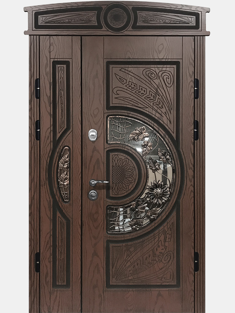 Двері вуличні, модель 22-87, 2 замки, полуторні, склопакет, комплектація CLASSIC