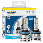 Світлодіодні лед лампи NARVA LED цоколь H11 PGJ19-2, світло 6500К, 12/24В 24W ОРИГІНАЛ
