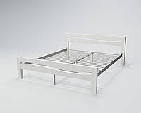 Кровать Сакура ножки дерево белое металл Белый бархат 120*190 см (Tenero TM)