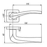 Ручка на розеті Punto VESTA QR GR/CP-23, фото 2