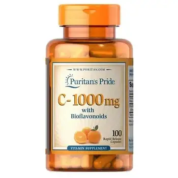 Puritans Pride Vitamin C - 1000 mg with Bioflavonoids and Rose Hips  100 tabs