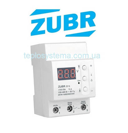 Реле контролю напруги ZUBR D16 однофазне (DS Electronics, Україна), фото 1