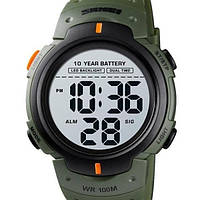 Мужские спортивные часы Skmei Neon 10 Bar зеленые цифровые