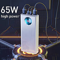 Зовнішній акумулятор для ноутбука Baseus Amblight 65 W 30000 mAh White, фото 3