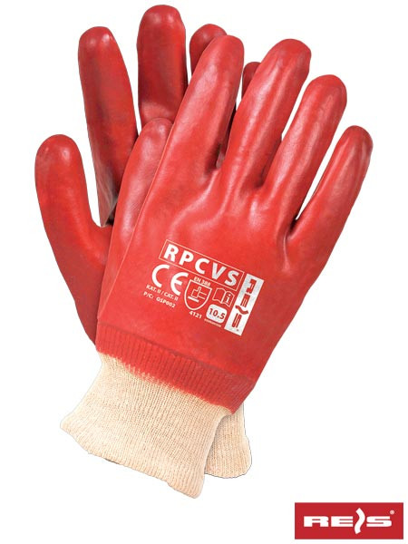 Захисні рукавиці виготовлені з ПВХ і закінчуються гумкою RPCVS C - фото 2 - id-p287338521