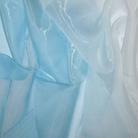 Тюль Микровуаль с переходом белого в голубой + высококачественный пошив
