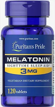 Puritans Pride Melatonin 3 mg - 120 tab