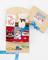 Подарочный набор детский новогодний Дед Мороз, Снеговик, Олень