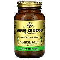 Харчова добавка в капсулах Solgar Super Ginkgo Biloba, Гінкго Білоба Солгар, 120 шт
