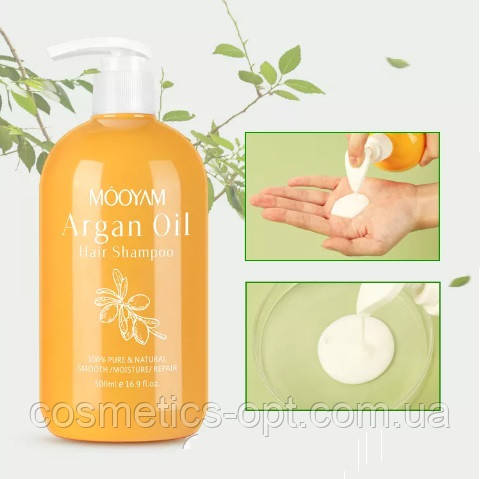 Шампунь для волосся на основі арганової олії MOOYAM Argan Oil Hair Shampoo, 500 ml, фото 1