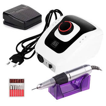 Фрезер для манікюру (35000 об/хв, 45 Вт) Nail Drill DM-206 Чорний / Апарат для манікюру та педикюру