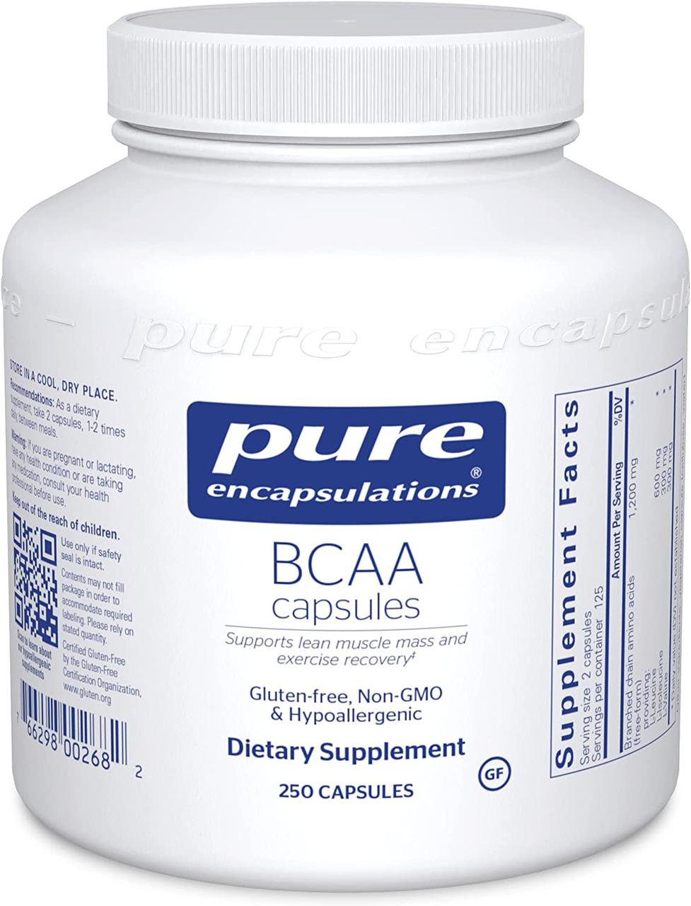 Pure Encapsulations BCAA / Амінокислоти з розгалуженими ланцюгами 250 капсул