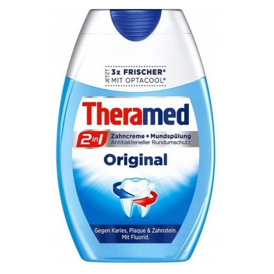 Зубна гель-паста з ополіскувачем Theramed 2-in-1 Original 75ml, фото 1