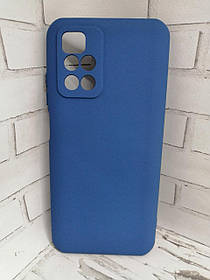 Чохол для Xiaomi Redmi 10 накладка бампер протиударний Silicone Cover синій