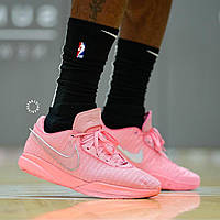 Eur36-46 Nike LeBron XX Pink Леброн 20 розовые мужские баскетбольные фиолетовые кроссовки