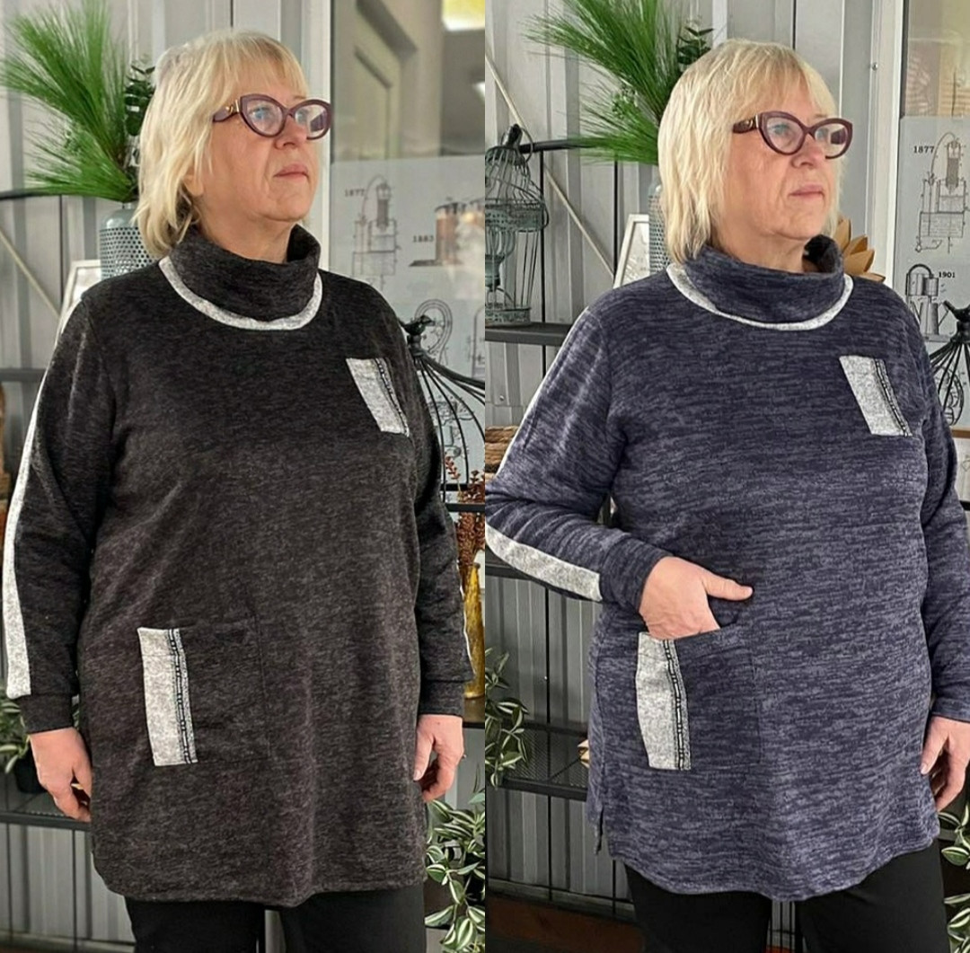 Жіноча стильна туніка великі розміри, фото 1