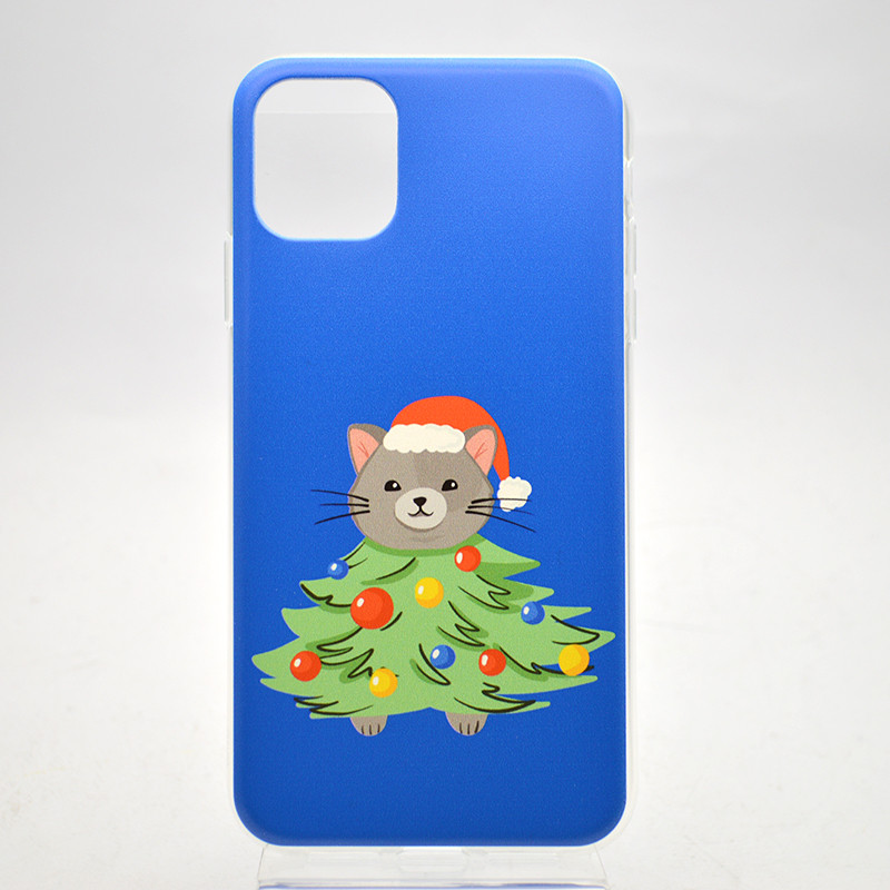 Чохол з новорічним принтом TPU Print Its для iPhone 11 New Year's Cat, фото 1