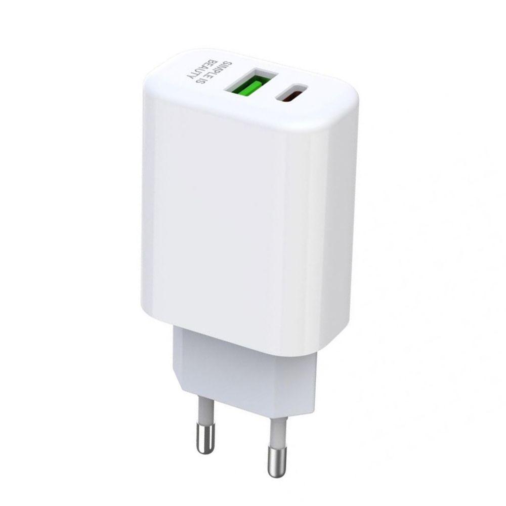 Мережевий зарядний пристрій (адаптер) XO L85A PD_20W / QC3.0_3A white, фото 1