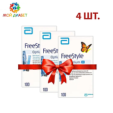Тест смужки FreeStyle Optium H 100 шт. 4 паковання
