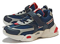 Кроссовки кросовки спортивные весенние осенние для мальчиков 9041F синие TM BOYANG р.33-36