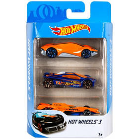 Набір машинок 3 шт Hot wheels Хот Вілс в асортименті