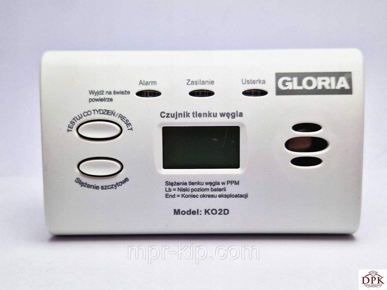 Датчик чадного газу Gloria CO Модель K02D. Польща