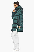 Малахітова зимова брендова курточка модель 51120 (КЛАД ТІЛЬКИ 44(XS)), фото 3