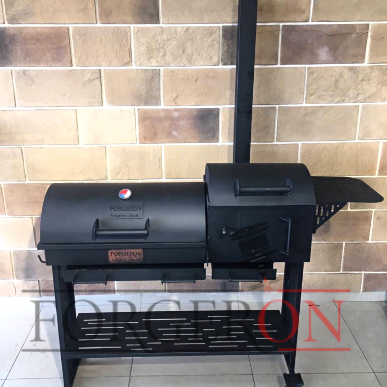 Мангал BBQ 3мм з пічкою на 12 шампурів