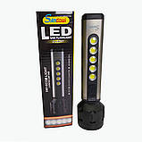 Ліхтар акумуляторний Q-LED67 ручний LED ліхтарик 5W+5СОВ компактний з USB-зарядкою, фото 11
