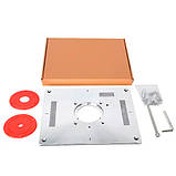 Пластина для фрезера 300x235x9.5мм зі змінними кільцями, алюмінієва, фото 4