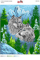 Схема на канві Вовки А3 БК 3018